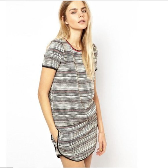 BA&SH BA & SH Simeria Woven Tweed Drop Waist Dress Retails $350 - Picture 2 of 8